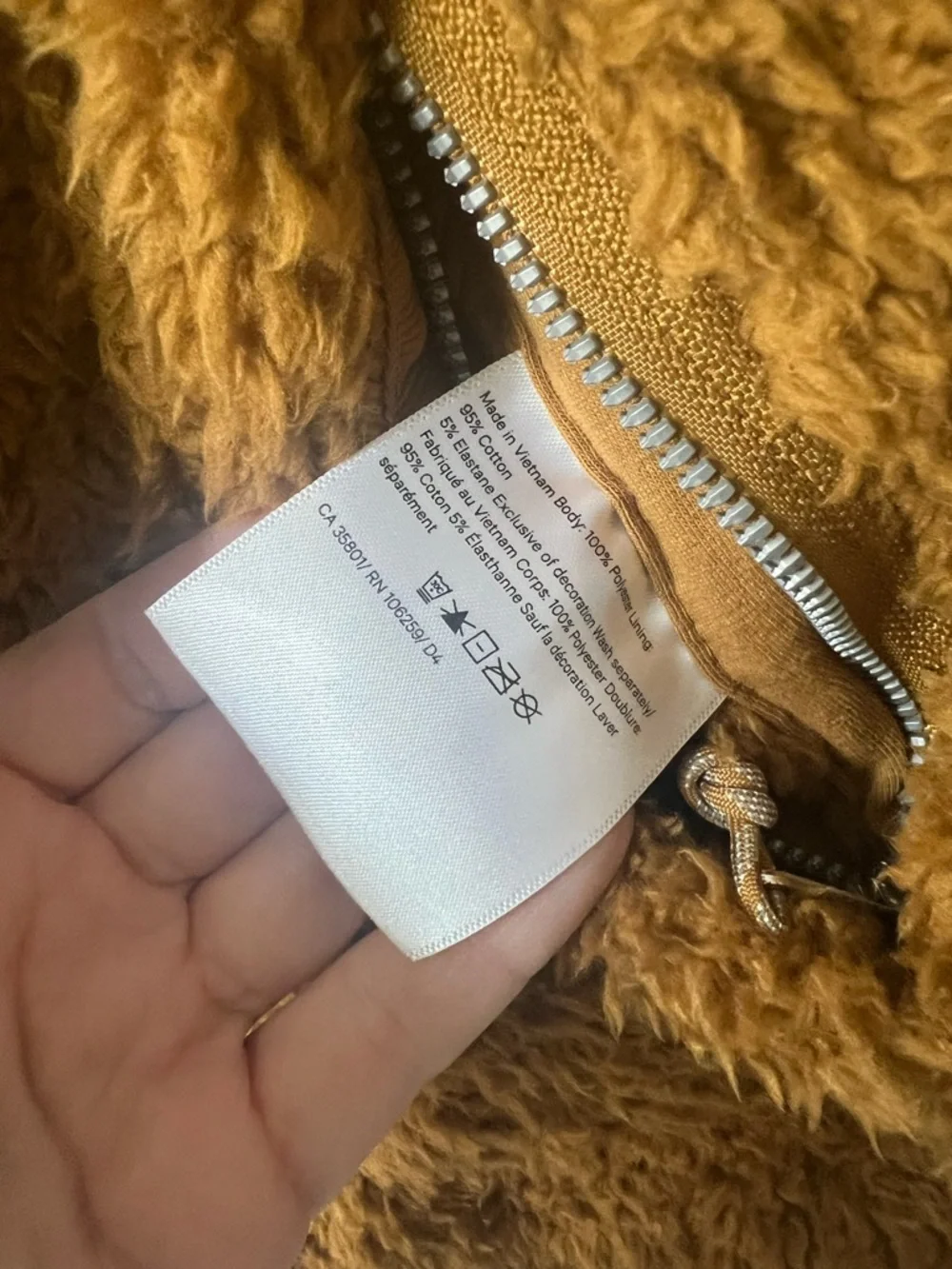 Lululemon Oh So Sherpa Jacket Brown Teddy Fleece Zip Up Cozy Oversized Women’s - Picture 6 of 8